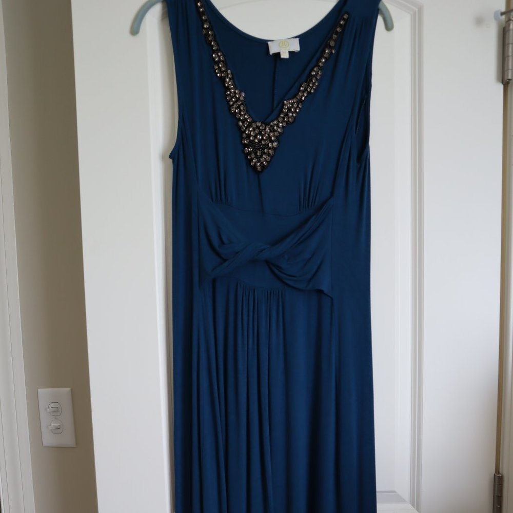 Embellished Twist-Front Maxi Dress
